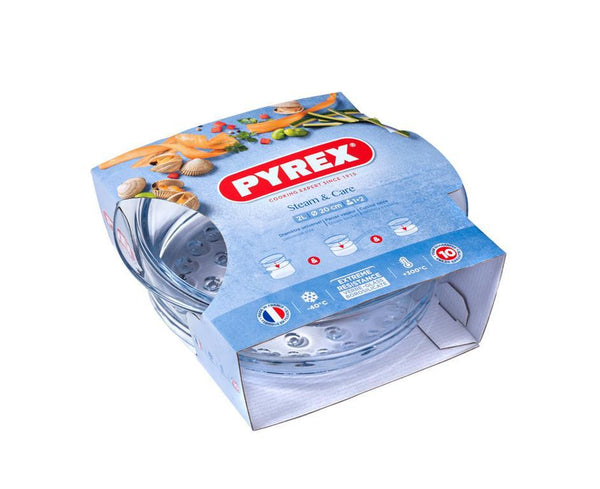 Pyrex Glass Steamer Basket 20cm 2L Kitchen Accessories - Transparent