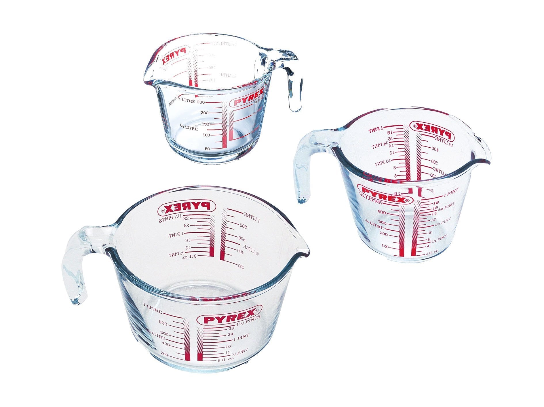 Pyrex Glass Measuring Cup Set (8-Cup, Microwave and Oven Safe )