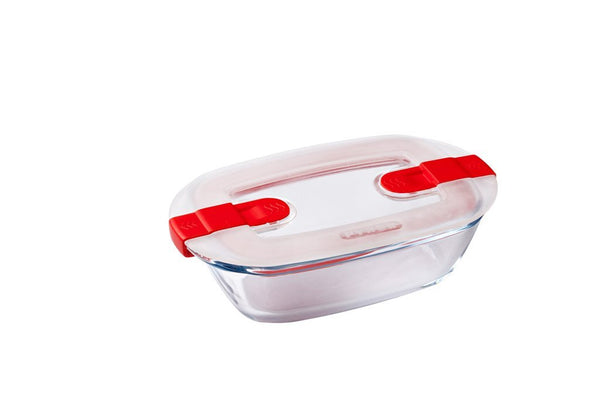 Cook & Heat Rectangular glass food container with patented microwave s -  Pyrex® Webshop AR