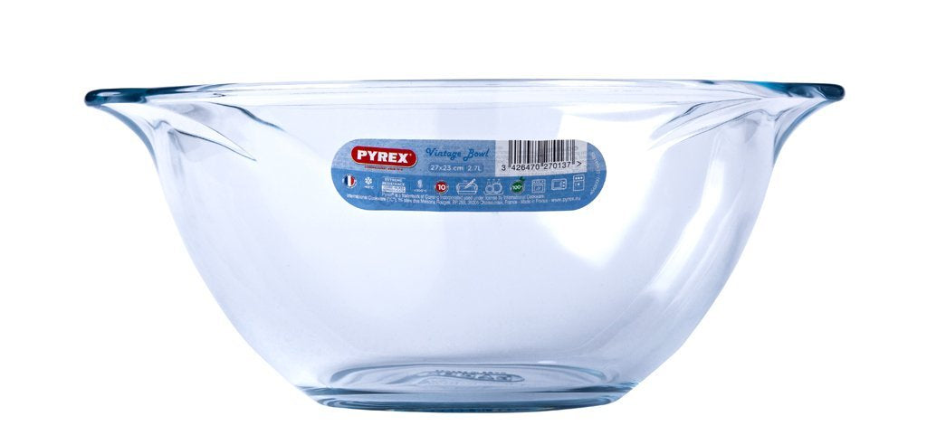 Pyrex Collector Edition Glass Vintage Mixing Bowl with Handle 2.5L -  Transparent